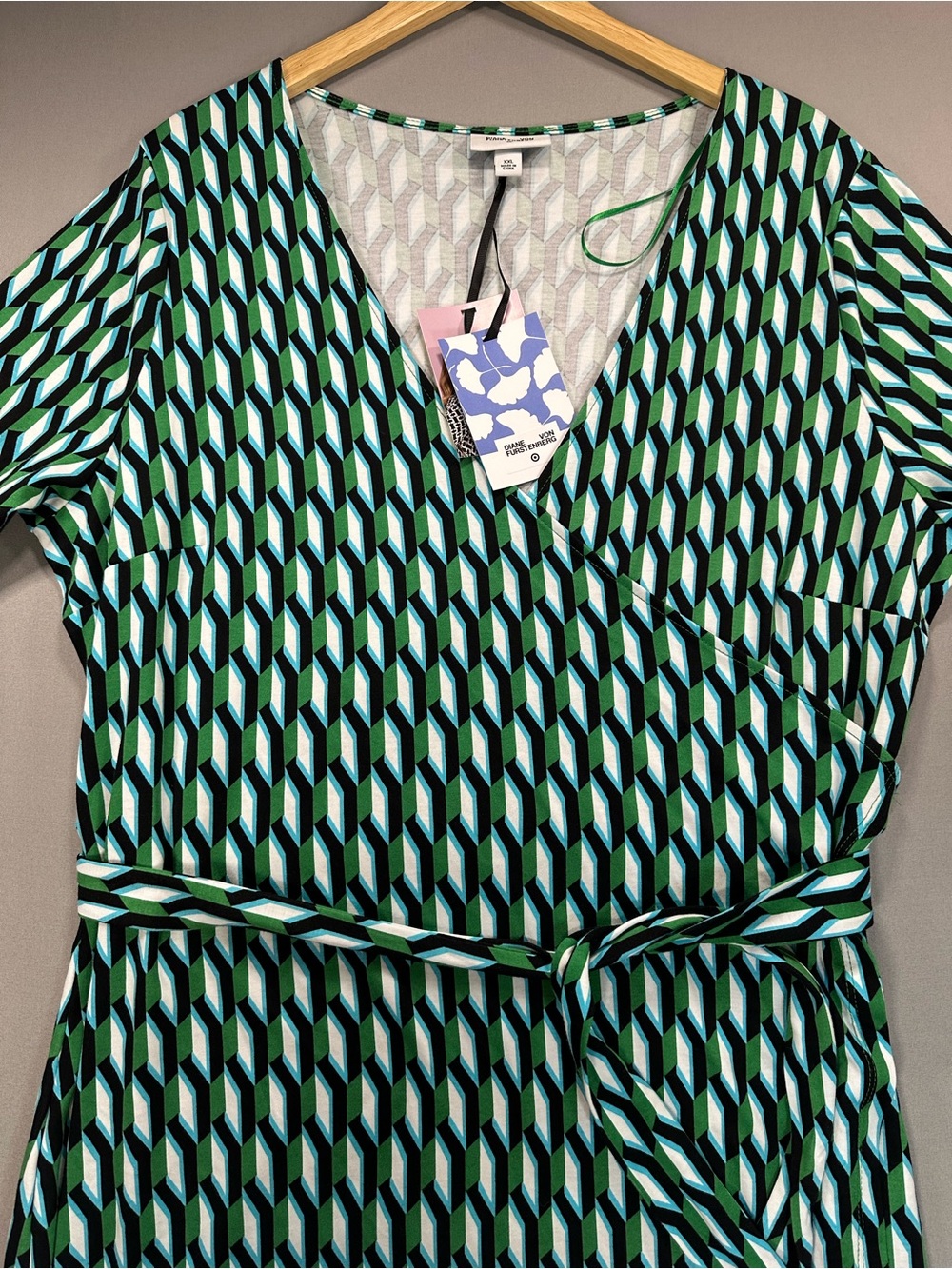 Diane von Furstenberg X Target Long Sleeve Midi Wrap Dress Arrowhead Pattern XXL - Picture 6 of 16